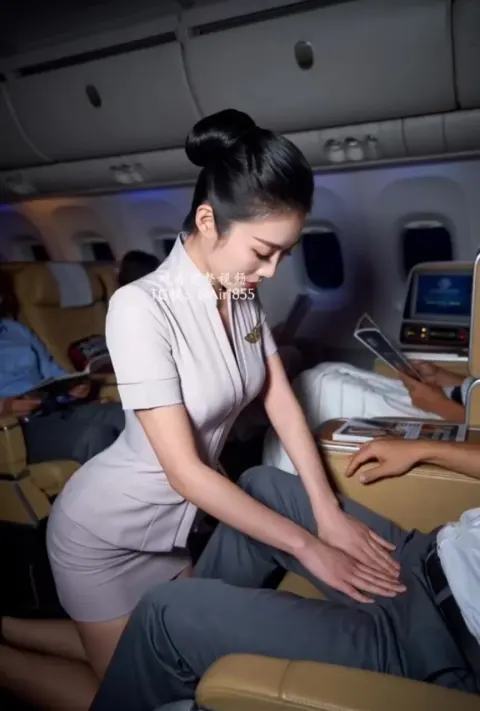 Poster of Clip sex AI em tiếp viên hàng không vú bự xinh đẹp phục vụ khách hạng VIP chu đáo